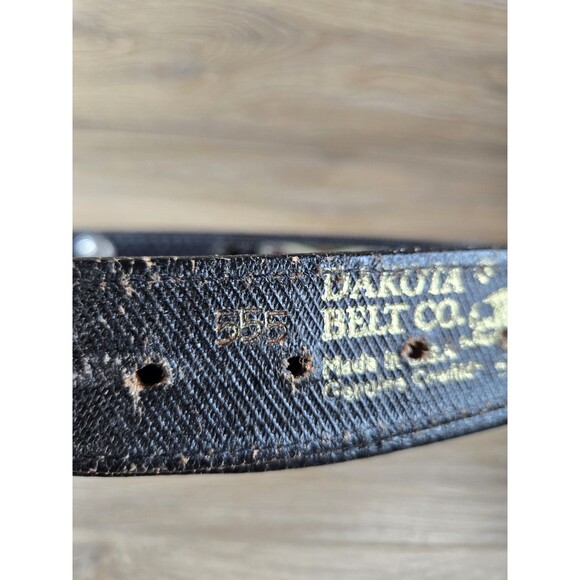 Dakota Belt Co Vintage Belt Strap Leather/Cowhide/silver Size 48 (555) main image 6